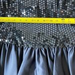 Vintage Sequin Formal Short Dress Party 80s Rimini Sz 6 Royal Blue Long Sleeve Photo 5