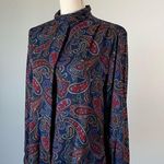 Pendleton | Paisley Button Down Blouse Sz 12 Photo 3