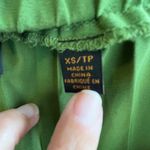 Green Pleated Midi Skirt Elastic Waist A Line Wedding Guest Elegant XS Truth Photo 4