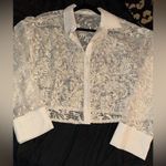 Jason Wu NWOT  Cream Floral Embroidered Lace Top Sz. L Photo 1