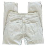 AGOLDE Women’s Riley Crop Straight Leg Sour Cream White Denim Jeans Size 28 Photo 7