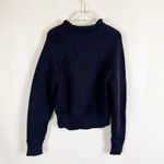 Good American  Black Crew Neck Sweater Size Small Heavyweight Knit Photo 2