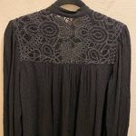 Free People  Black Canyon Rose High-Low Button Down Peasant Top Size XS Photo 4