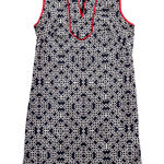 Eliza J Sleeveless Women's Geometric Print Mandarin Collar Sheath Dress Size 8 Photo 0