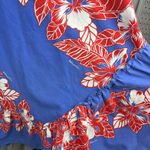 Helena’s made in Hawaii dress tropical vacation floral ruffle travel resort Blue Size L Photo 5