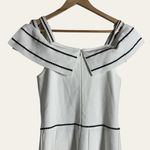 Parker  Dorothy White Knit Cold Tie Shoulder A-Line Stitched Mini Dress Size S Photo 11