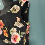 Shelby & Palmer 16 Black Floral Sleeveless Dress Ruched Feminine Cottagecore Photo 5