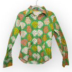 Kuhlman Green Pink Maximalist Pattern Button Down Shirt Retro Artwear XL/46 Photo 0