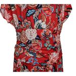 Rabbit Rabbit Rabbit Floral Dress Short Sleeve Boatneck 16 New Red Photo 3