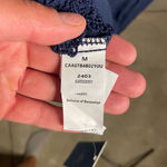 Cupshe NWT Navy Off Shoulder Asymmetrical Hem Smocked Cover-Up Dress Medium Photo 3