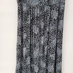 Fresh Produce Maxi Tank Dress Womens M Black Gray Floral Smocked Sleeveless USA Photo 7