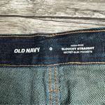 Old Navy  Women's High-Rise Slouchy Straight Crop Button Fly Jeans 0 Blue Denim Photo 7