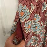Anthropologie offset Burgundy and Teal Floral Jumpsuit Photo 5