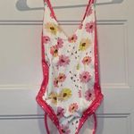 Love Shack Fancy Bright Peony Pink Multi Mix Print Shailee One Piece Swimsuit XS Photo 5