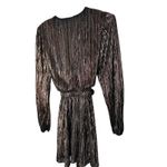 Ramy Brook Multicolor Metallic A-Line Long Sleeves Elise Vincy Dress Size Small Photo 8
