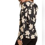 Floral Black Cream Ruffle Tie Photo 6