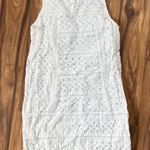 Loft Ann Taylor  White Eyelet Sleeveless Dress Summer‎ Casual Cute Photo 3