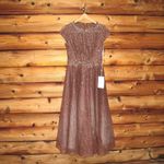 Mac Duggal  20371 Womens Brown Embellished Cap Sleeve A Line Dress Photo 5