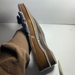 Dr. Scholls  navy blue denim sandals shoes faux wood wooden heel Photo 4