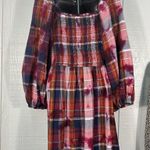 Angie  Women's Plaid Long Sleeve Dress with Ruffle Hem Size Medium NWT Photo 4