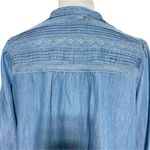 Pilcro  Size 12  Top Blouse Button Down Fringe Boho Long Sleeve Denim Photo 5