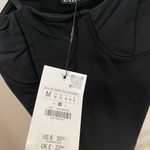 ZARA NWT Bow Strap Fitted Mini Slip Dress in Black - M Photo 5