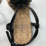 Jaclyn Smith  Corked Look Black Flower Sandals Photo 8