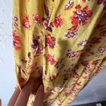 Old Navy  Women's Size Medium Yellow Floral Mini Soft‎ Rayon Tiered Dress Photo 3