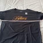 Old Navy T-Shirt with Gold 'Believe' Print size S Photo 3