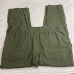 Old Navy High-Rise Straight Pants Womens Size XL Green Linen Rayon Comfort Waist Photo 8