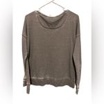 Lucky Brand  Floral Embroidered Sweatshirt
Top Gray Long Sleeve Distressed small Photo 2