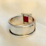 Sterling Silver Vintage Carnelian Filigree Cocktail Ring Photo 6