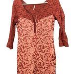 Free People 	Women's Love You to Pieces Tunic Dress Red Medium Photo 0