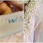 PINK CROCHET LACE SLEEVE & SHOULDER TUNIC (L) Size L Photo 9