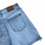 Judy Blue  Light Wash Cutoff Denim Shorts Womens Large Photo 4