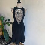 THEIA Sleeveless Beaded Sequin Black Dress Size 6 Photo 1