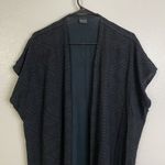 Dairi Fashions Knit Cardigan Sweater Black Moroccan Tribal Long Slits Womens OS Blue Size undefined Photo 2