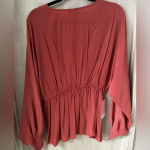 Orange Red Longsleeve Top by‎ Dress Up Boutique Business Casual Fit & Flare Red Photo 3