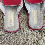 Italeau Fur Lined Tassel Accent Mule Size 38 1/2 Red Photo 8
