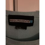 Requirements  Women's Blue Short Sleeve Embellished Sweater Top XL Photo 2