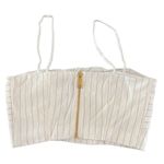 Rachel Zoe  Cropped pin striped sleeveless zipper back top size 6 Photo 6