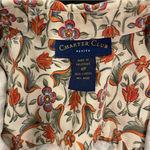 Charter Club Cute vintage 90s creamy royal garden cottagecore  floral button front blouse Photo 3