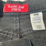 Women’s Levi’s Black Mid Length Denim Jean Stretch Shorts Size 12 Photo 2