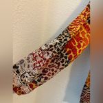 Savanna Jane Animal Print Embroidered Blouse Red Photo 2