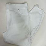 Spanx White Ankle Skinny Jeans 3X / 26 Pull-On Stretch Denim Raw Hem Photo 5