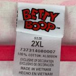 Betty Boop  Women's 2XL Pink Animal Print Cotton Short Sleeve Scrub Top Nursing Photo 9