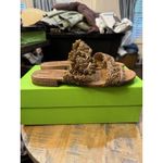 Sam Edelman Elisa Women's Shoes Dark Natural Size 9.5 Woven Raffia Sandal Slide Photo 2