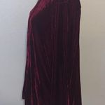 Foxcroft NWT  dark red velvet plush stretchy button down long sleeve shirt Photo 3