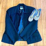 Sag Harbor 100% wool black zipper lined blazer jacket with front pocket-size 10 Photo 1