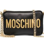 Moschino NWT Logo-print Zipped Chain Shoulder Bag Photo 0